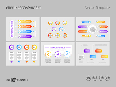 Free Vector Infographic Set (PSD, EPS, JPG) eps free freebie illustration infographic infographics psd svg template vector