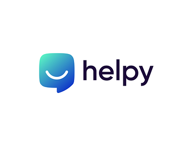 helpy - Personal assistant app logo ai app artificail branding chat clean design help intelegence learning logo machine minimal psychology smile ui vector