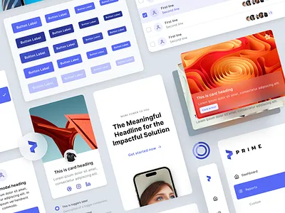 Prime Design System Kit for Figma components design system design system kit figma glassmorphic mobile kit prime ui elements ui kit web web kit