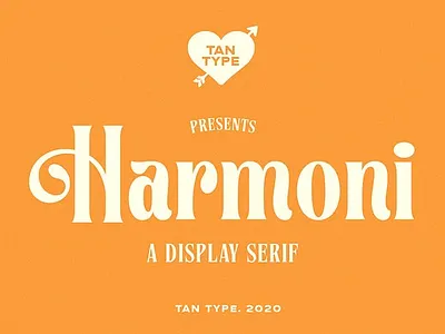 TAN - Harmoni 70s retro 70s vintage branding classy display serif elegant fashion fashion font feminine ligatures logo magazine retro serif font stylish stylish font stylistic alternates trendy trendy font vintage serif