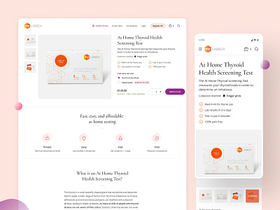 myLAB Box - Product Page covid test health healthcare medicine redesign tests webdesign