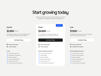 Modern & Minimal Pricing Plan UI cleanpricingui cleanui graphic design membershipui minimaldesign modernpricing modernui paymentui plancomparison pricing plan saasdesign saaspricing subscriptionui tranding pricing plan desig ui