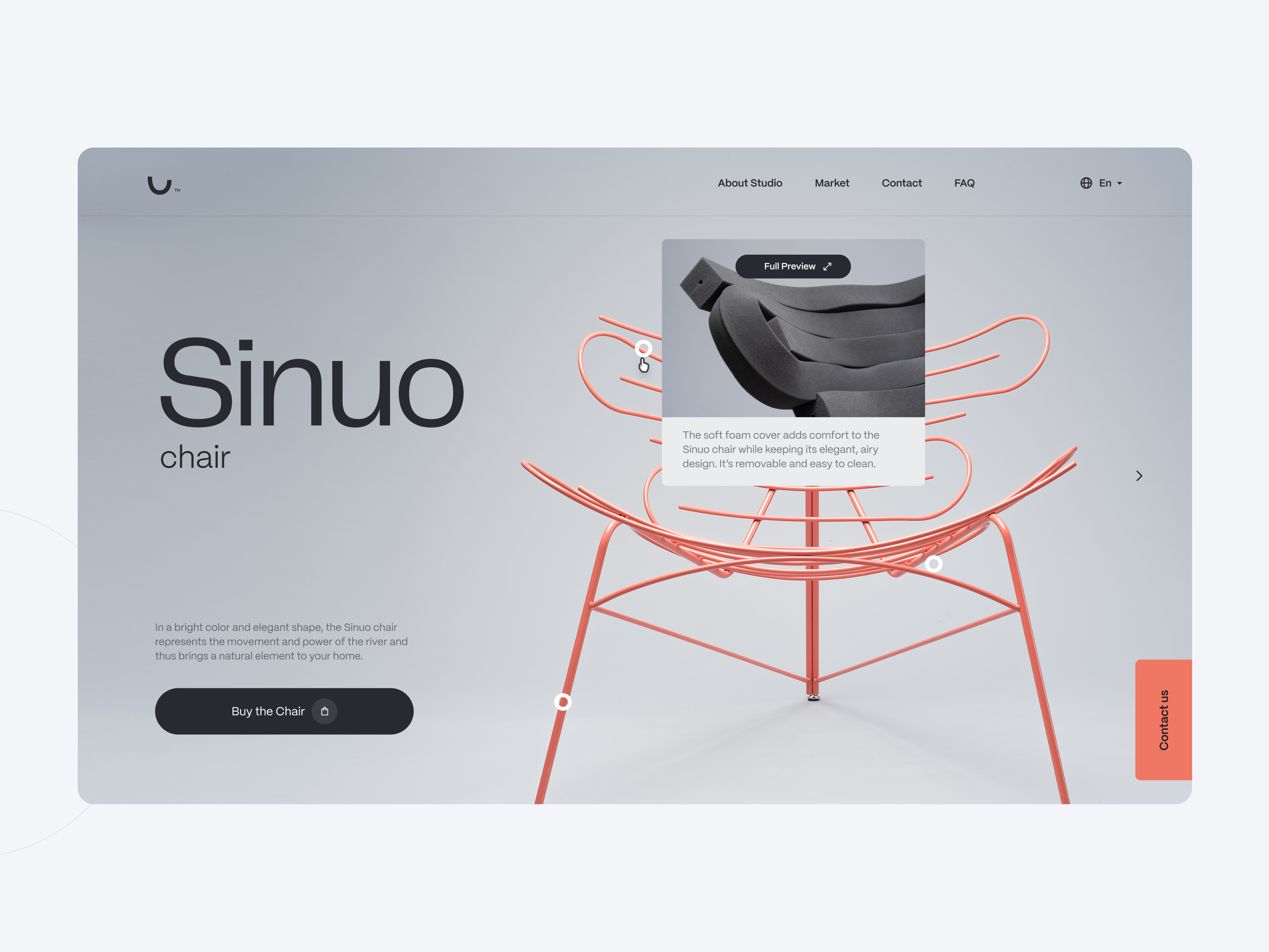 Example of Minimalist Chair Showcase – Elegant E-Commerce Design