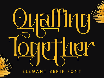 Free Font - Quaffing Together branding design graphic design illustration logo together font unique ligature font unique style