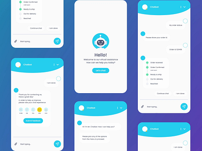 Chatbot UI after effects animation app chat chatbot communication conversation customerservice design messaging mobile mobile app motion graphics ui