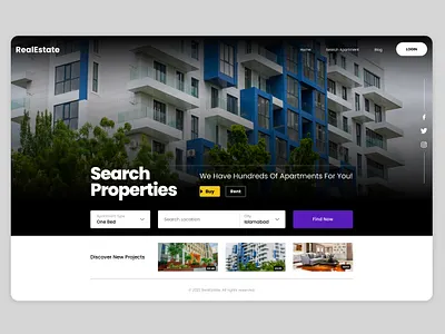 Real Estate Website app architect auction auction website branding building design elegant flat interior agency landing page nft real state. ui ui designer ui designer pakistan ux ui designer web de web design website design