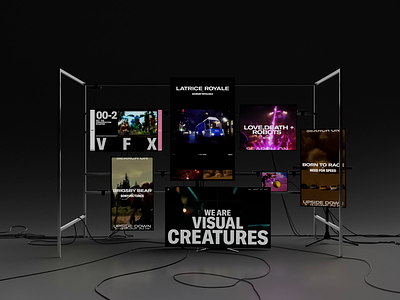 Visual Creatures – Site of the Day on Awwwards animation grid synchronized ui ux video web website
