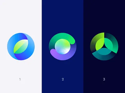 Eco Globe logo concepts blockchain branding earth eco ecology futuristic gradient green leaf logo motion recycle recycling technology terra