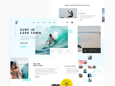 SURV Kitesurfing Homepage clean design flat kitesurfing sport surfing ui water website white