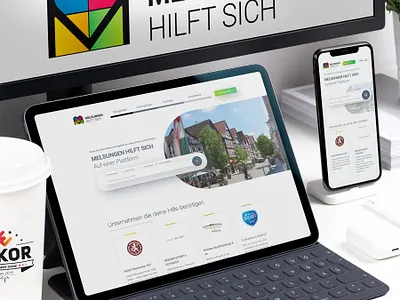 Melsungen hilft sich branding logodesign screendesign webdesign