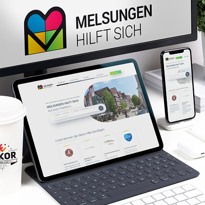 Melsungen hilft sich branding logodesign screendesign webdesign