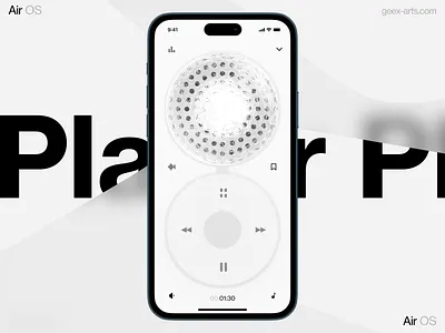 Reversible player design interface ios mobile music player slide