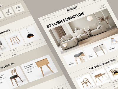 Furniture Website: Landing Page e commerce furniture landing page product design uihut uiux design web web design web ui design website website design