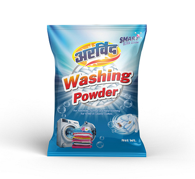 Arvind Detergent Powder Pouch Design box design detergent packaging detergent pouch design label design logo design mockup mockup packaging pouch design washing powder washing powder packaging