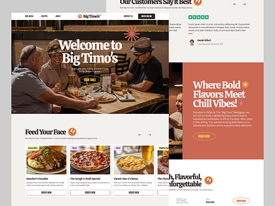 Big Timo's - Restaurant Website template branding creative design graphic design illustration logo ui web design website