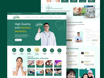 Nha khoa Smile figma prototype ui ux website