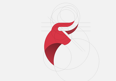 Bull Golden Ratio Logo Design branding calligraphy design font fonts graphic design illustration logo