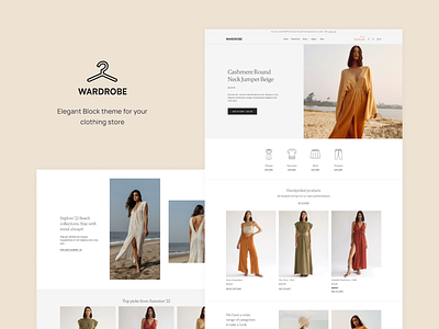 Wardrobe - The best minimalist fashion theme for WooCommerce. banner collections cover ecommerce home page minimal modern shop wardrobe web design