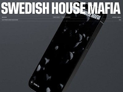 Swedish House Mafia, Redesign (Behance case) 3d behance branding c4d case dark theme design edm figma logo motion graphics music redshift ui ui design uidesign uiux webdesign website website design