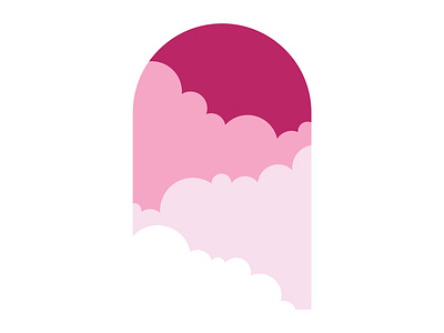 ☁️ Cotton Candy Skies ☁️ adobe architecture clouds digital art happiness illustration illustrator modernism negative space palette pink simple simplicity vector window