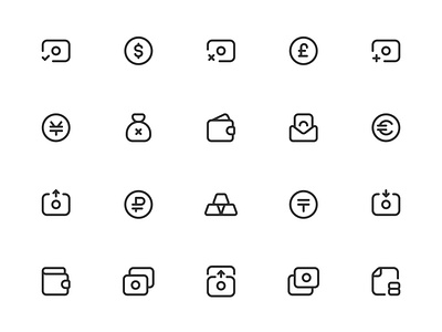 Myicons✨ — Money, Currency vector line icons pack design system figma figma icons flat icons icon design icon pack icons icons design icons library icons pack interface icons line icons sketch icons ui ui design ui designer ui icons ui kit web design web designer