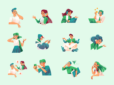 Mimik App: Custom Illustrations app branding illustration