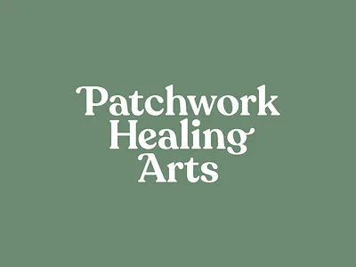 Patchwork Healing Arts (wip) branding logo recoleta type
