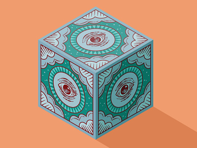 Fright-Fall: Day 25 (Puzzlebox) box contraption cube digital fright-fall halloween illustration isometric puzzle puzzlebox vector