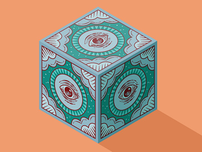 Fright-Fall: Day 25 (Puzzlebox) box contraption cube digital fright fall halloween illustration isometric puzzle puzzlebox vector