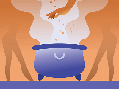 Fright-Fall: Day 26 (Cauldron) brew cauldron digital illustration macbeth magic pot shakespeare strip club theater vector witch witches
