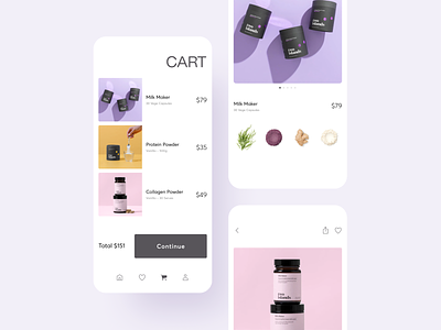 SHOPPING CART 058 58 app bag cart cosmetic daily ui daily ui 58 interface mobile interface shopping bag shopping cart ui ux