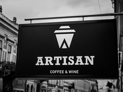 Logo redesign for Artisan Coffee & Wine branding graphic design visual identity