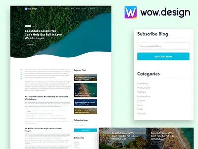 Blog Post/Article categories comments listing nex popular post poster previous subscribe subscribe form ui uiux