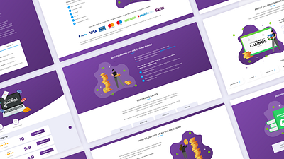 casino online - website app branding casino design illustration money online typography ui web