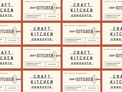 Craft Kitchen Concepts Identity brand branding business card design business cards denver industrial kitchen logo logo designer logotype monogram monogram logo restaurant brand restaurant branding restaurant logo type typography visual identity