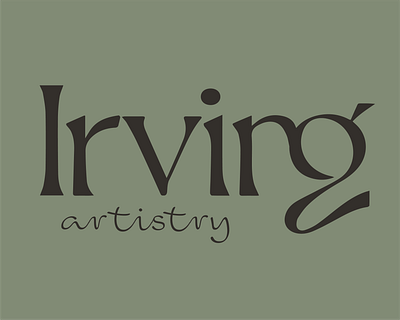 IRVING ARTISTRY LOGO branding graphic design logo typography