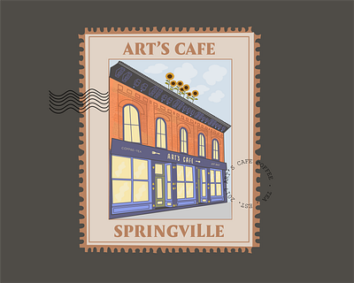 Local Cafe illustration branding design graphic design illustration logo typography