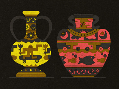 Vases 🌹 art doodle fun illustration pattern stuff texture vase