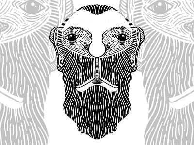 Weird Dude beard drawing dude face funny goofy hatch illustration illustrator line work male man mysterious odd pencil portrait procreate shading sketch weird