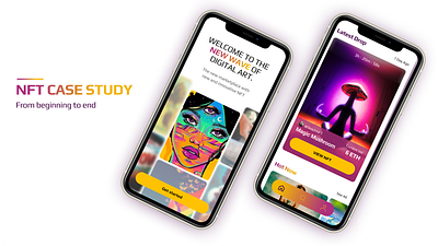 NFT Case Study app design graphic design typography ui ux