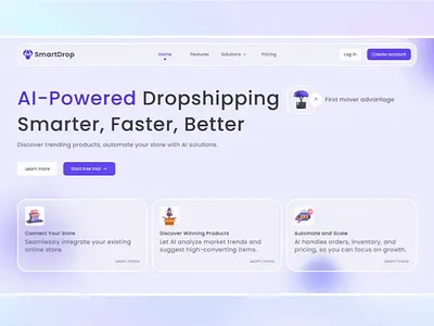 Website Hero Section UI Design Animated Presentation. animation corporate website cosmetics designinspiration e commerce template hero animation landing page motion graphics real estate agency real estate website startuop ui ui animation web design webapp website animation website hero section ui design