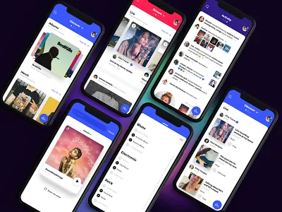 "MusicApp" – Discover Page app interaction interface ios music product design ui ux