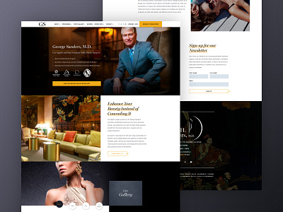 Dr. Sanders Plastic Surgery adobe xd business design homepage medical plastic surgery ui uidesign uipractice web website