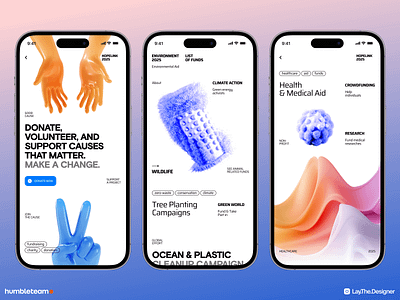 Hopelink 2025 - Mobile App Concept 3d aid clean community concept creative design donation help inspiration interface mobile app network nonprofit platform social stylish typography ui ux
