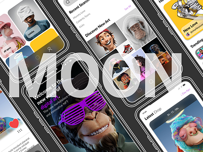 Moon app color create design interface style typography ui userinterface visualdesign