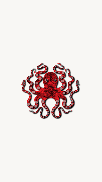 Octopus animal design digitalart graphic design illustration logo my octopus oil painting red romansgallery sea smart t shirts
