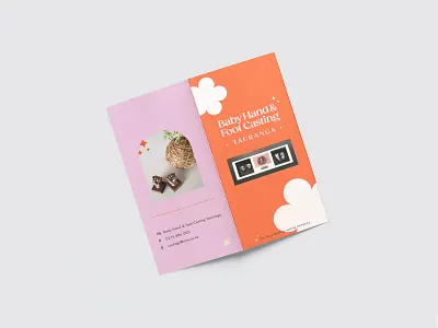 Charming brochure design 👼 baby baby design baby feet branding brochure brochure design casting designnz flower print printdesign