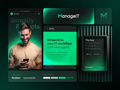 Branding for Workflow Optimization - ManageIT brand guidelines brand identity branding design graphic design graphicdesign logo logo design logo designer logo ui logodesign logotype packaging smm visual identity