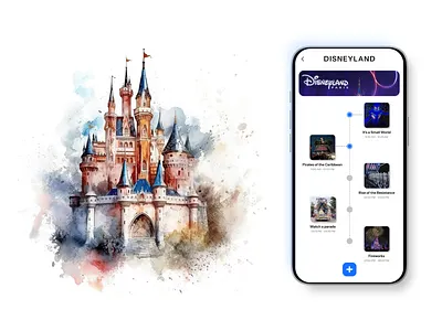 Day 79 - Itinerary 100dayschallenge creative daily ui 079 daily ui 79 dailyuichallange disneyland disneylanditinerary interactiveui itinerary themeparktracker todo tracker travelplanner ui uidesign uxdesign