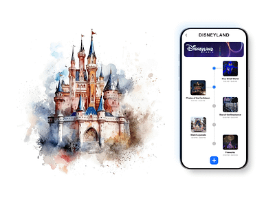 Day 79 - Itinerary 100dayschallenge creative daily ui 079 daily ui 79 dailyuichallange disneyland disneylanditinerary interactiveui itinerary themeparktracker todo tracker travelplanner ui uidesign uxdesign